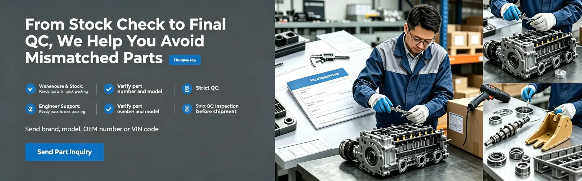 Why Trust Us — stock check, engineer support and final QC