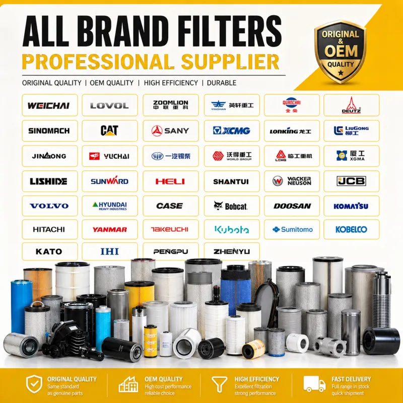 Hydraulic Oil & Fuel Filter Kit for Excavator / Loader (Aftermarket)